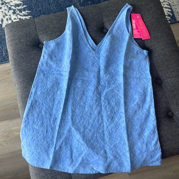 NWT Lilly Pulitzer Florin Sleeveless Linen Top - Picture 4 of 7